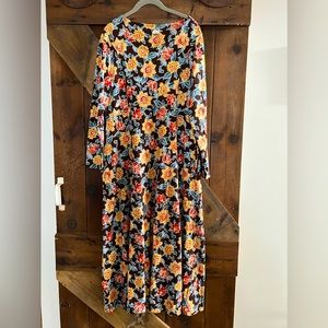Garnet Hill Fall Floral Maxi Dress - Maternity
